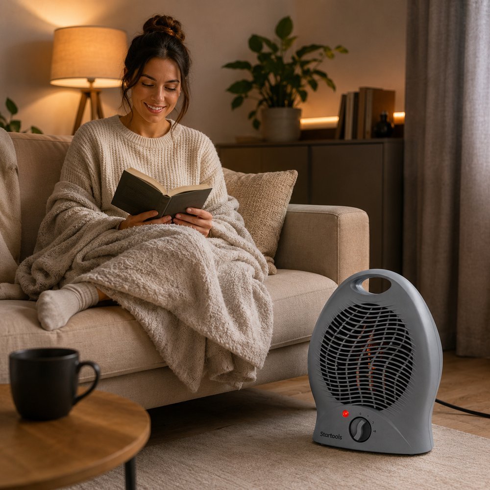 aquecedor de ar el trico 2000w 220v cinza imagem 2