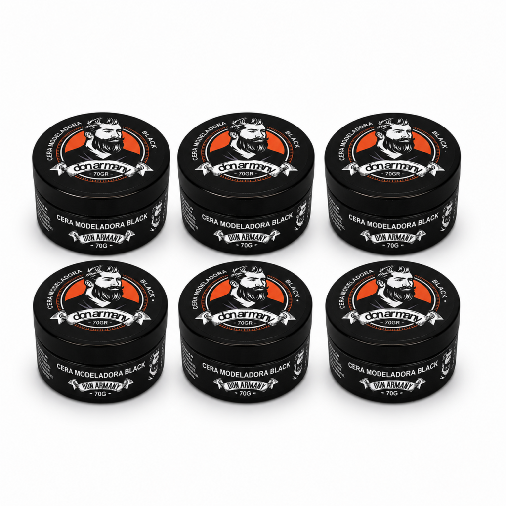 kit atacado 12 pomadas 70g profissionais – 4 black + 4 caramelo brilho + 4 pasta matte