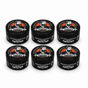 kit atacado 12 pomadas 70g profissionais – 4 black + 4 caramelo brilho + 4 pasta matte