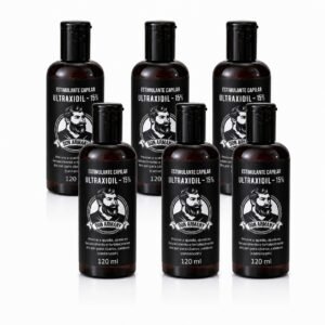 kit 6 minoxidil 120 ml – crescimento e fortalecimento da barba