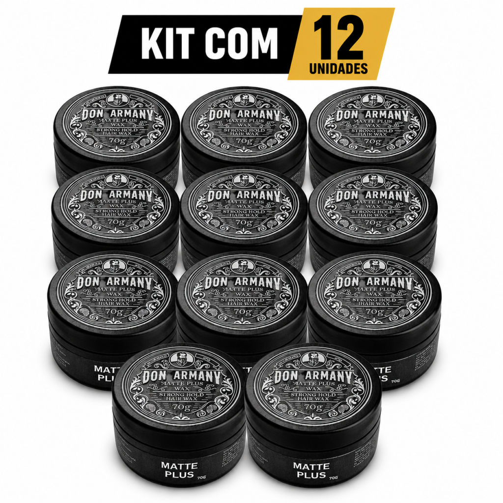 cera matte profissional alta fixação para barbearias e revendedores kit 12 un