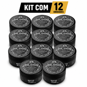 cera matte profissional alta fixação para barbearias e revendedores kit 12 un
