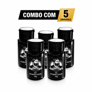 kit 5 pomadas em pó modeladora don armany | volume instantâneo e efeito matte para barbearias