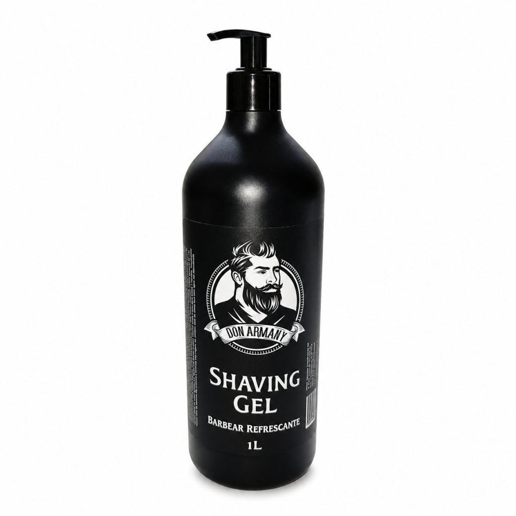 shaving gel don armany 1 litro perfumado e transparente para barbear profissional
