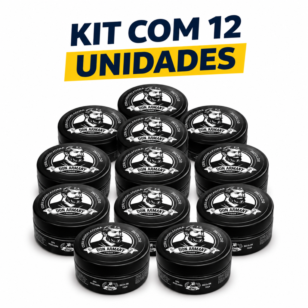 kit 12 pomadas incolor 70g don armany