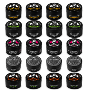 kit don armany 20 pomadas 70g profissional | caramelo, incolor, matte plus, pasta matte e black